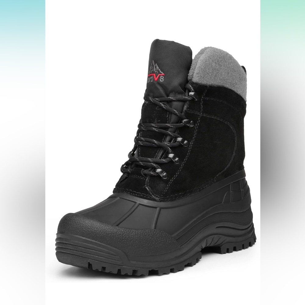 NORTIV 8 Men's Insulated Waterproof Winter Snow Boots TERREY size 10